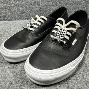 Vans Authentic‎ Piercing Black/True White Women's Classic Skate Shoes Size 8